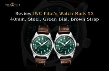 Review IWC Pilot's Watch Mark XX 40mm, Steel, Green Dial, Brown Strap